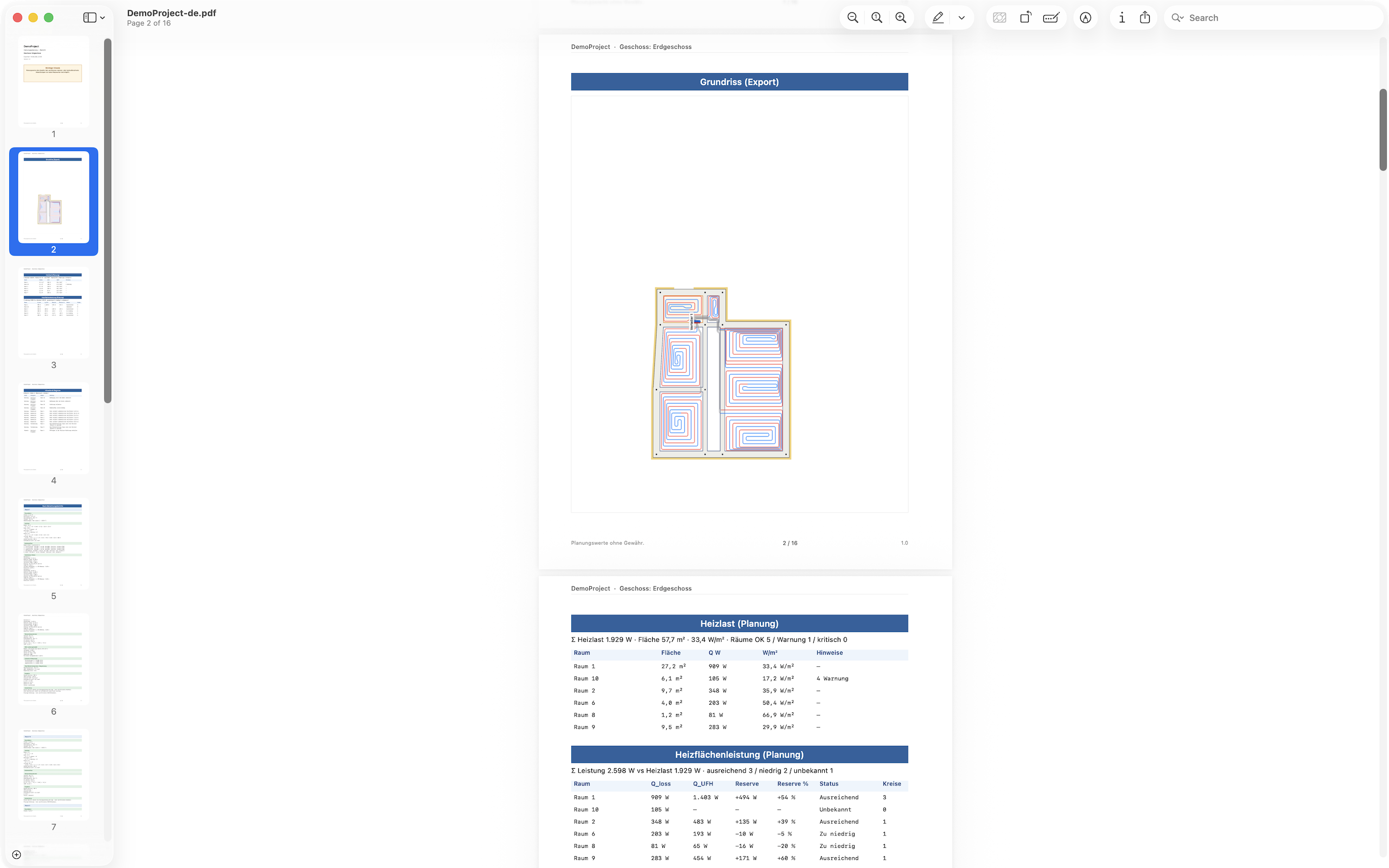 PDF Bericht Export